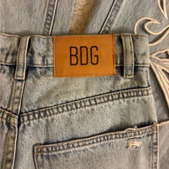 BDG‎ High Waisted Flare Jeans Cutout Seascape Urban Outfitters Exclusive - Picture 6 of 9